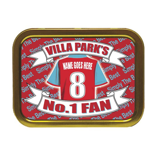 The Villa Football Shirt Personalised Tobacco Storage Tin & Products