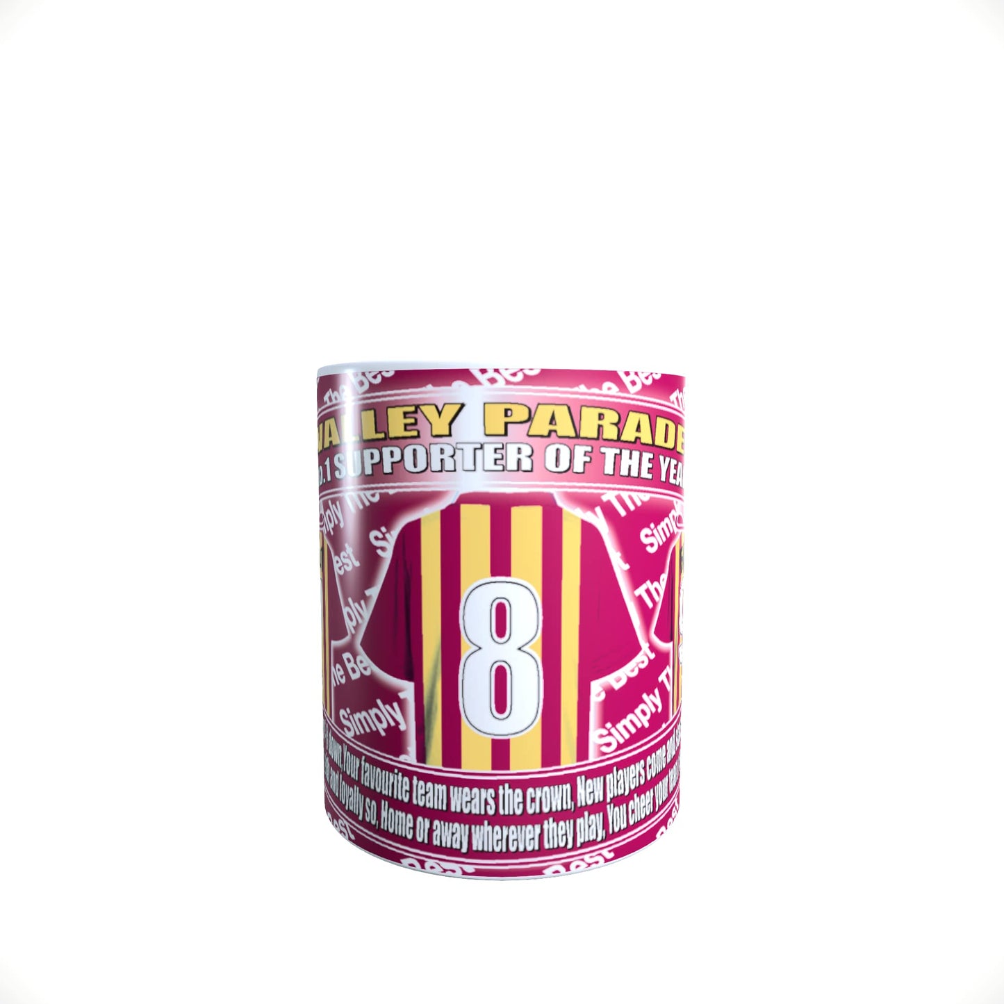 Bradford Football Team Shirt Mug Gift with Chocolate Footballs