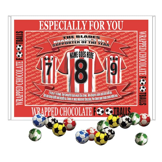 Sheffield U Personalised Football Shirt Gift Boxed Sweets