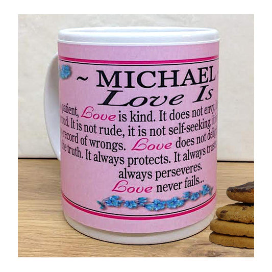 Love is Personalised Poem Verse Gift Mug