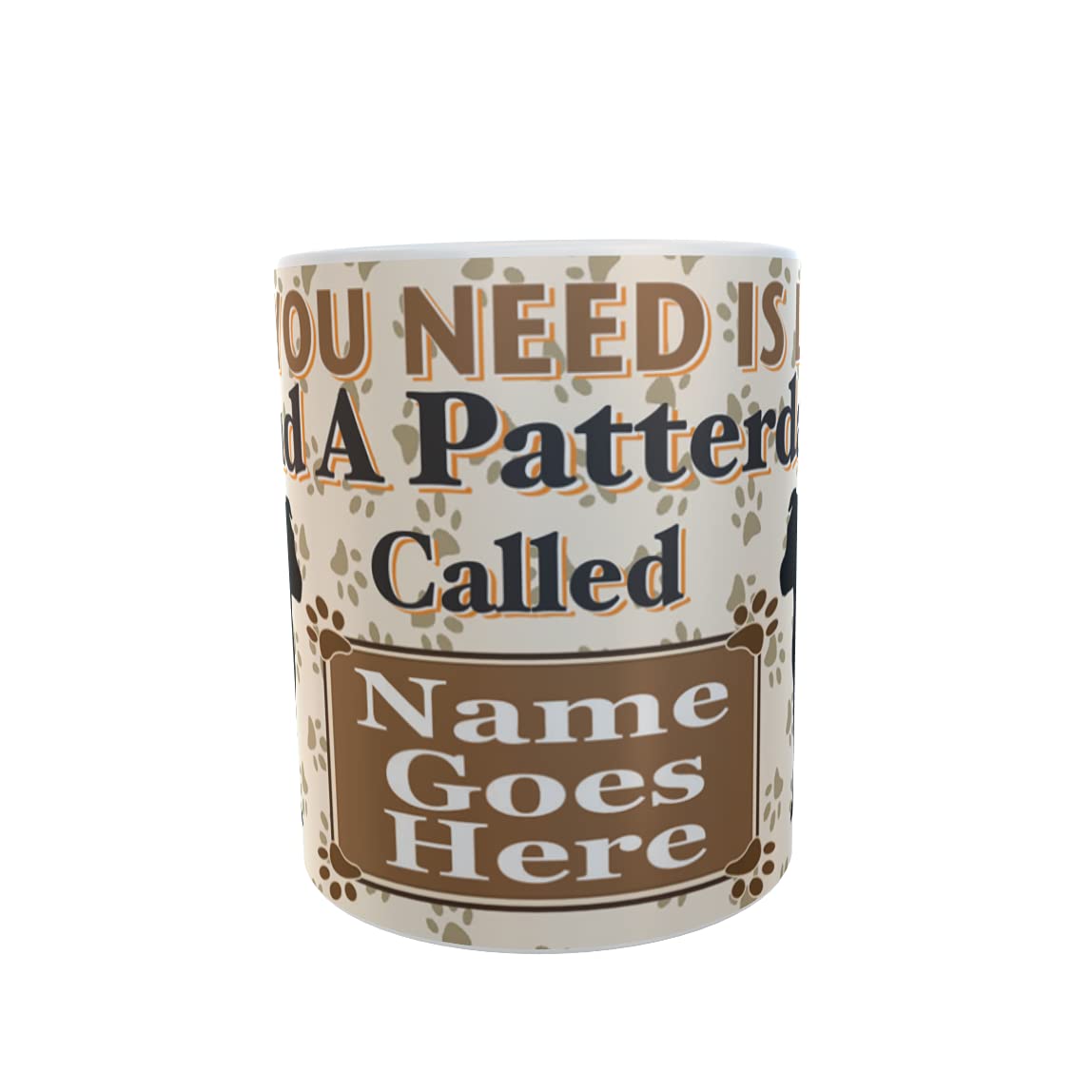 All You Need is Love and a Patterdale Terrier Dog Personalised Mug Gift