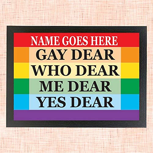 Gay Dear Personalised Gay Pride Lap Tray