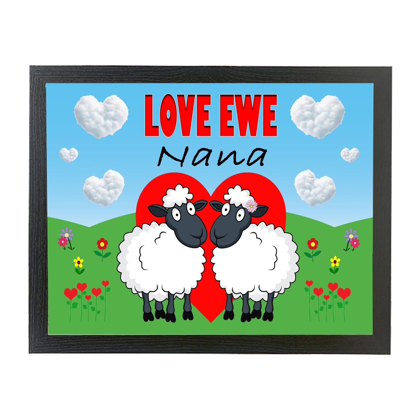 Love Ewe Nana Male and Female Cute Sheep Cushioned Lap Tray Gift Present