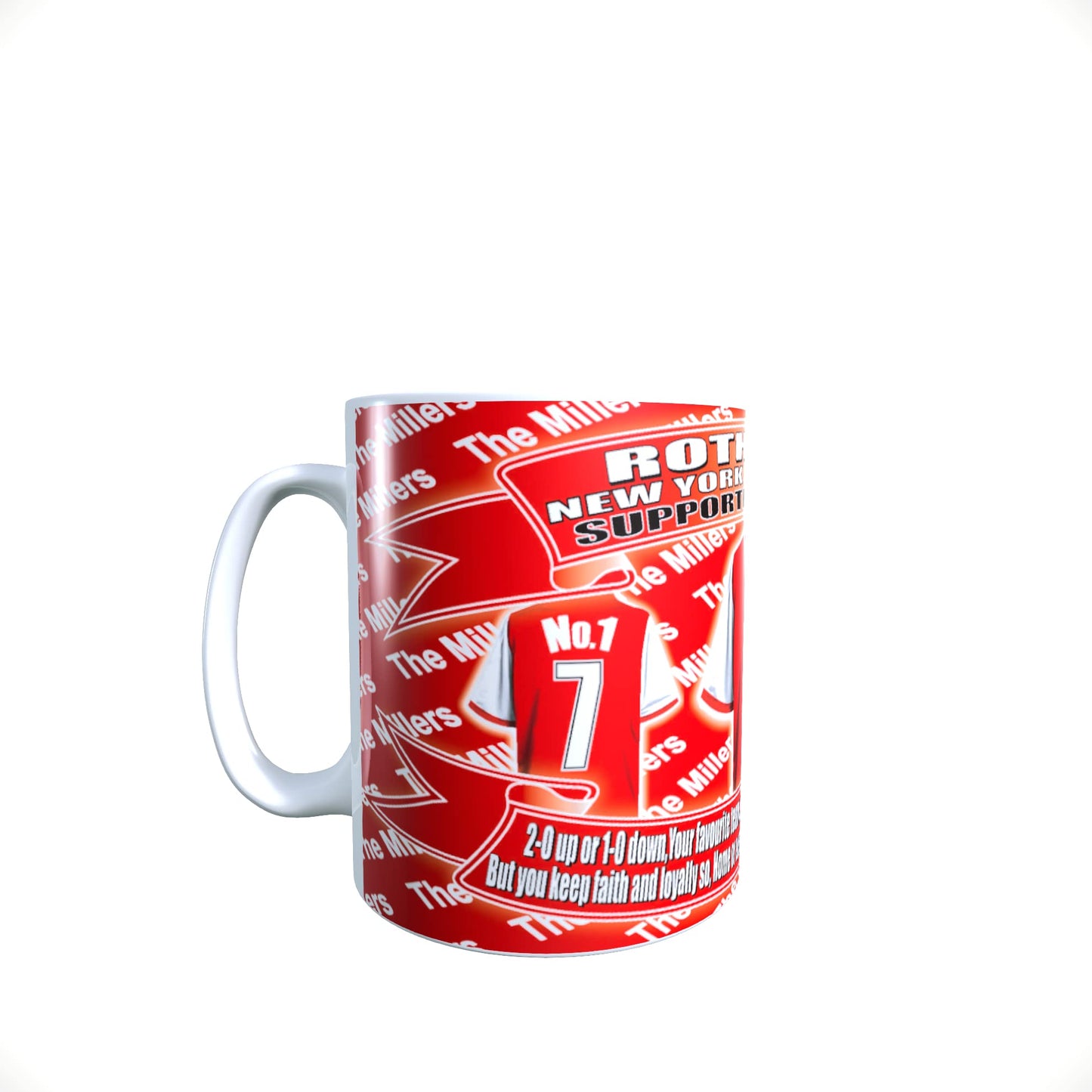 Rotherham Football Team Shirt Personalised Mug Gift with Chocolate Footballs