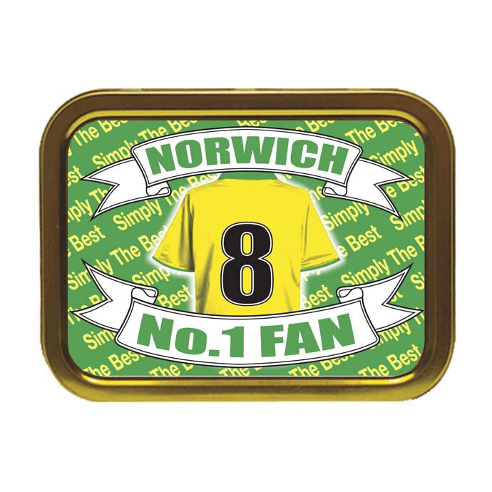 Norwich Football Shirt Personalised Tobacco Storage Tin & Products