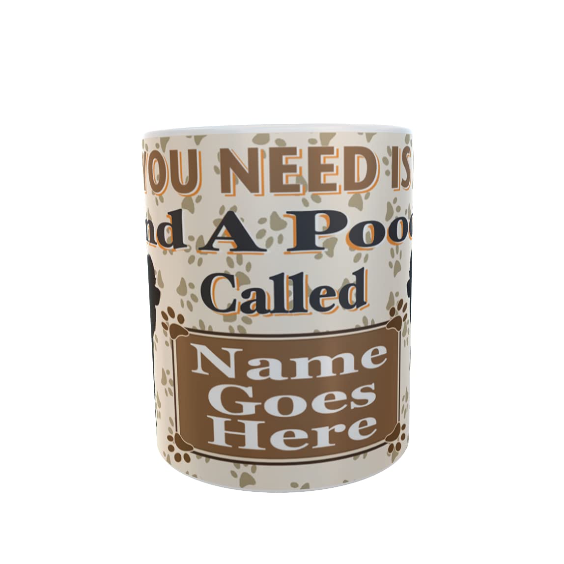 All You Need is Love and a Poodle Dog Personalised Mug Gift