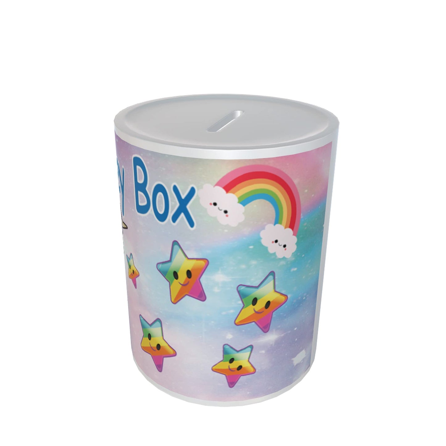 Personalised Kids Magical Unicorn & Rainbows Ceramic Piggy Bank Money Box Gift