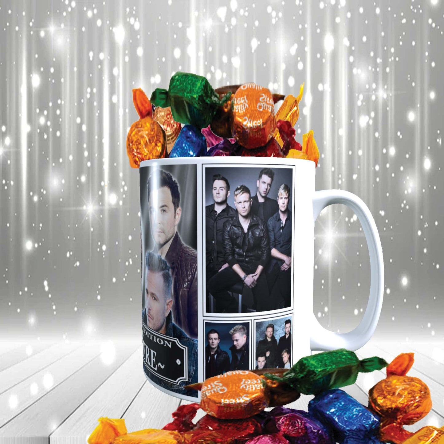 West 'Irish Boy Band' Life Personalised Icon Mug & Choice of Sweets