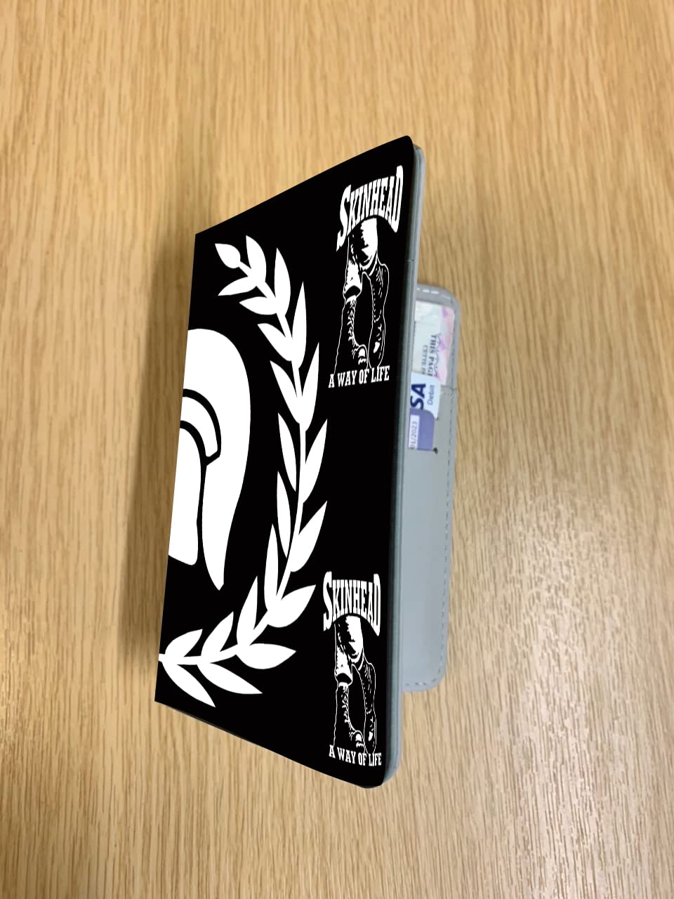 Skinhead Trojan Travel Passport Case Holder Gift