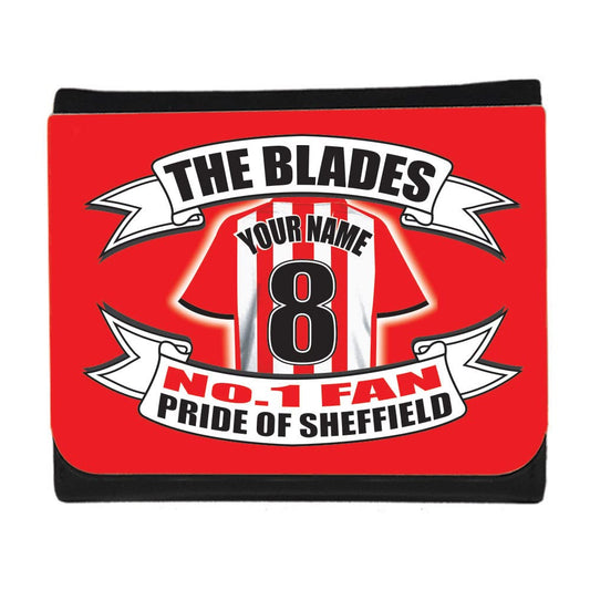 Sheffield U Personalised Football Shirt Money Wallet Gift