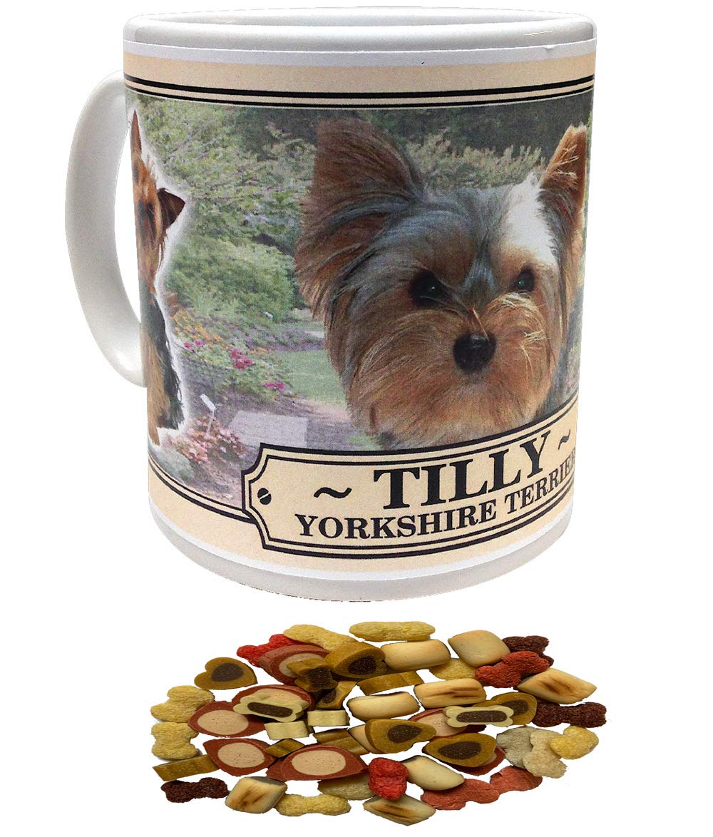 Yorkshire Terrier Personalised Dog Breed Gift Mug with Treats