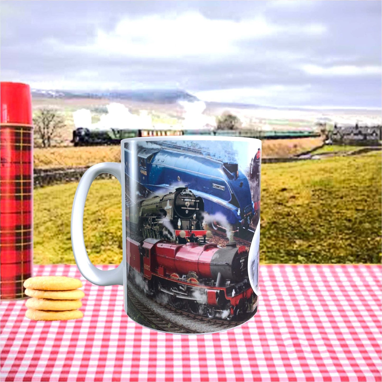 Classic Iconic Steam Locomotive Trains Mug Gift