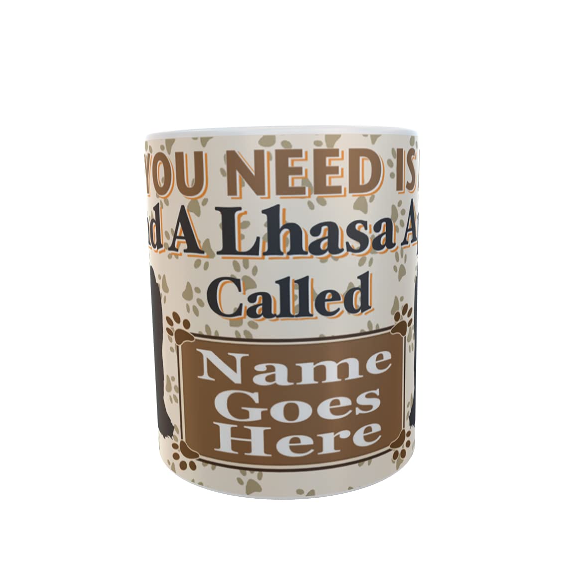 All You Need is Love and a Lhasa Apso Dog Personalised Mug Gift