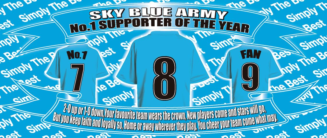 Coventry Football Shirt Silver Aluminium Two Lid Unisex Water Bottle Gift