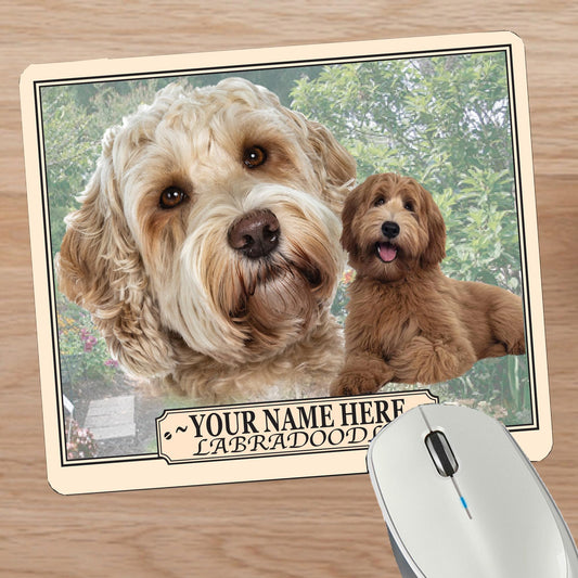 Labradoodle Personalised Dog Breed Mouse Mat Gift