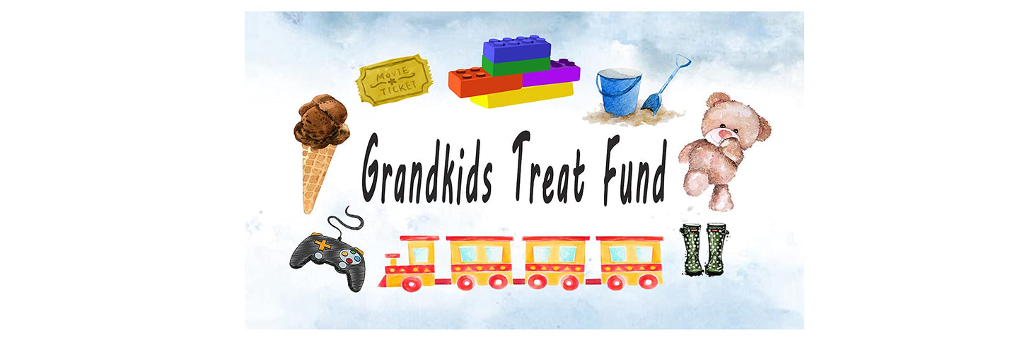 Grandkids Treat Savings Fund Ceramic Piggy Bank Money Box Gift