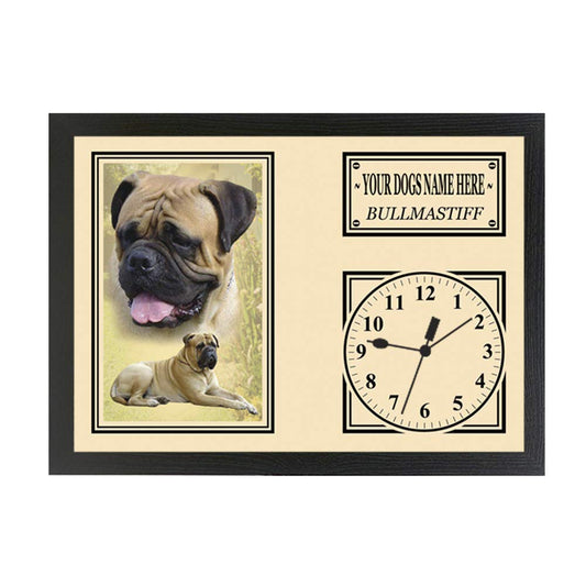 Bullmastiff Personalised Dog Breed Gift Clock