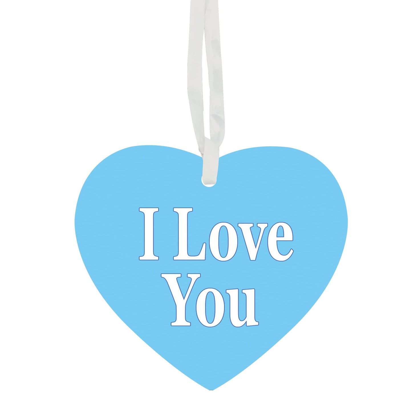 I Love You Ceramic Heart for Any Occasion Valentine's Day Hanging Keepsake Gift For Him Or Her Available In Red, Pink And Blue