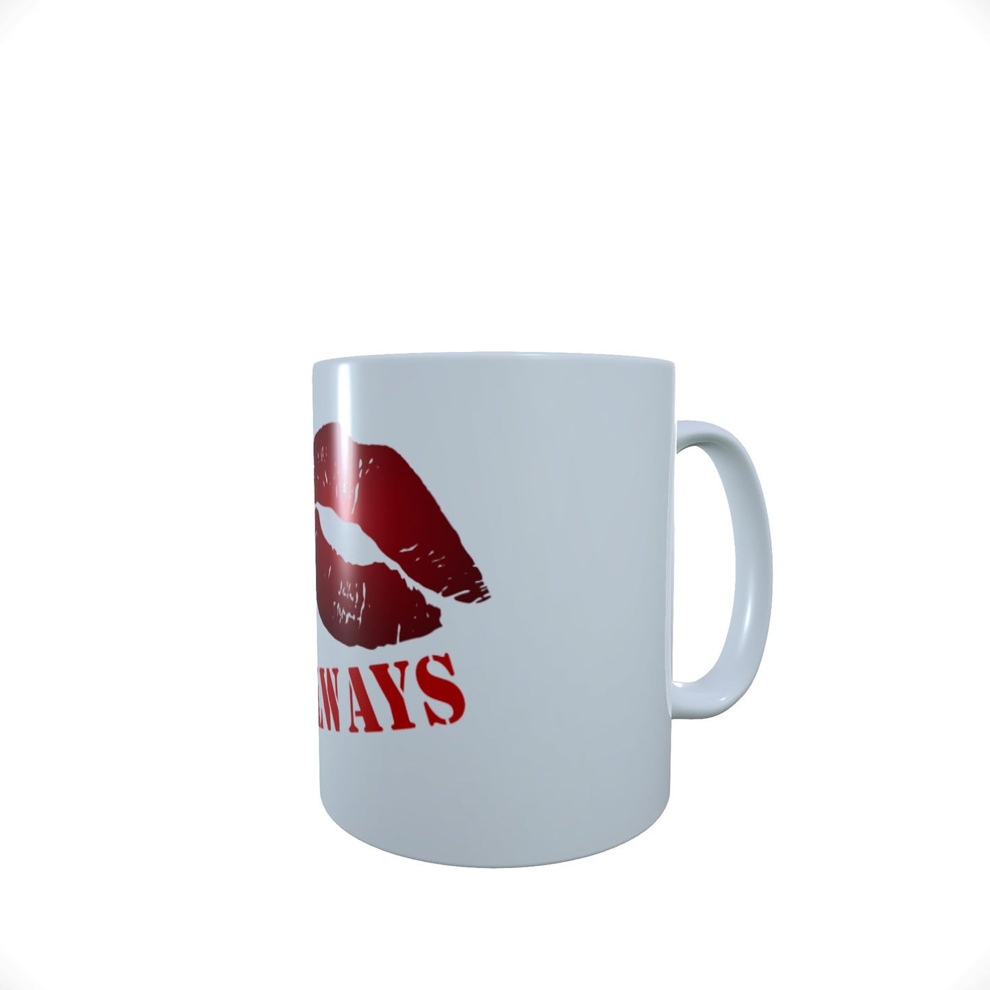Love Always Lipstick Kiss Valentine's Day Any Occasion Mug Gift