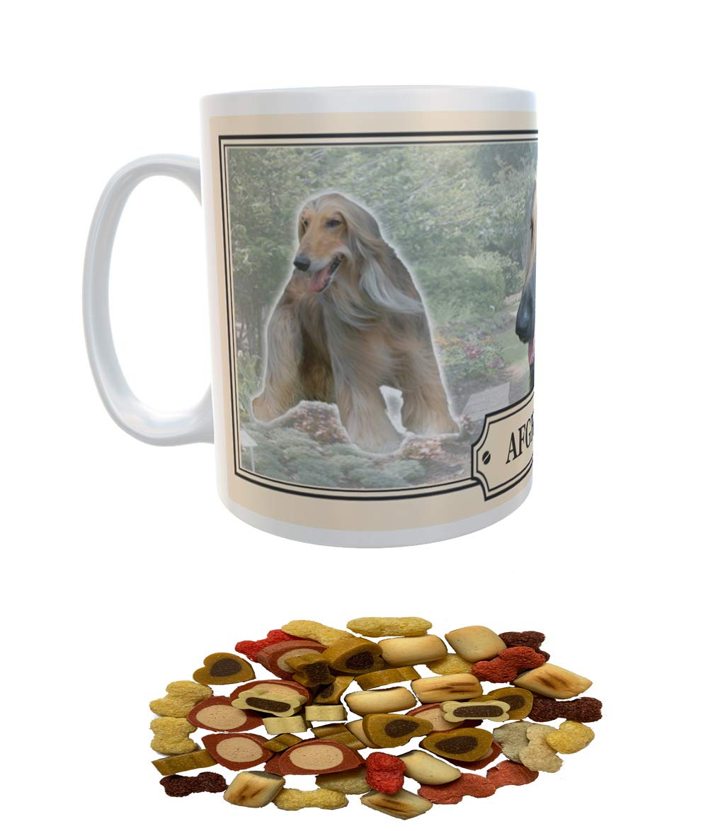 Afghan Hound Dog Breed Gift Mug with Treats