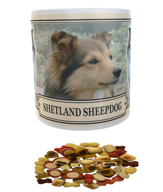 Shetland Sheepdog Dog Breed Gift Mug with Treats
