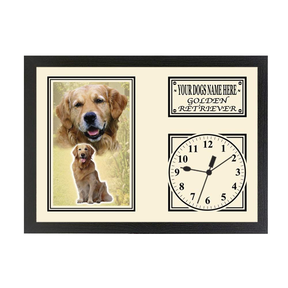Golden Retriever Personalised Dog Breed Gift Clock
