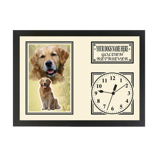 Golden Retriever Personalised Dog Breed Gift Clock