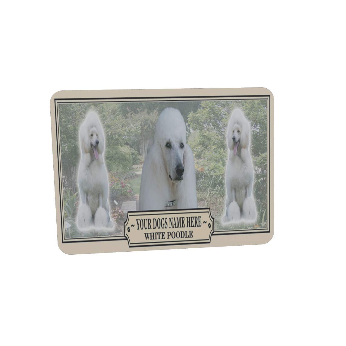 White Poodle Personalised Dog Breed Mouse Mat Gift