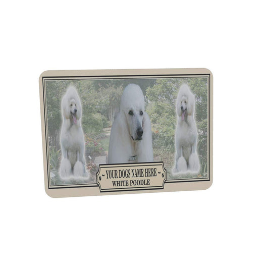 White Poodle Personalised Dog Breed Mouse Mat Gift