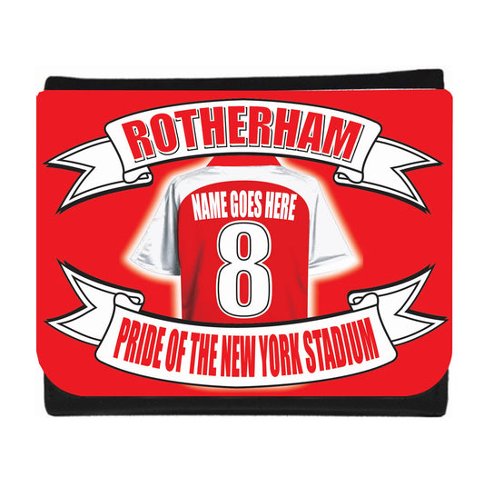 Rotherham Football Shirt Money Personalised Wallet Gift