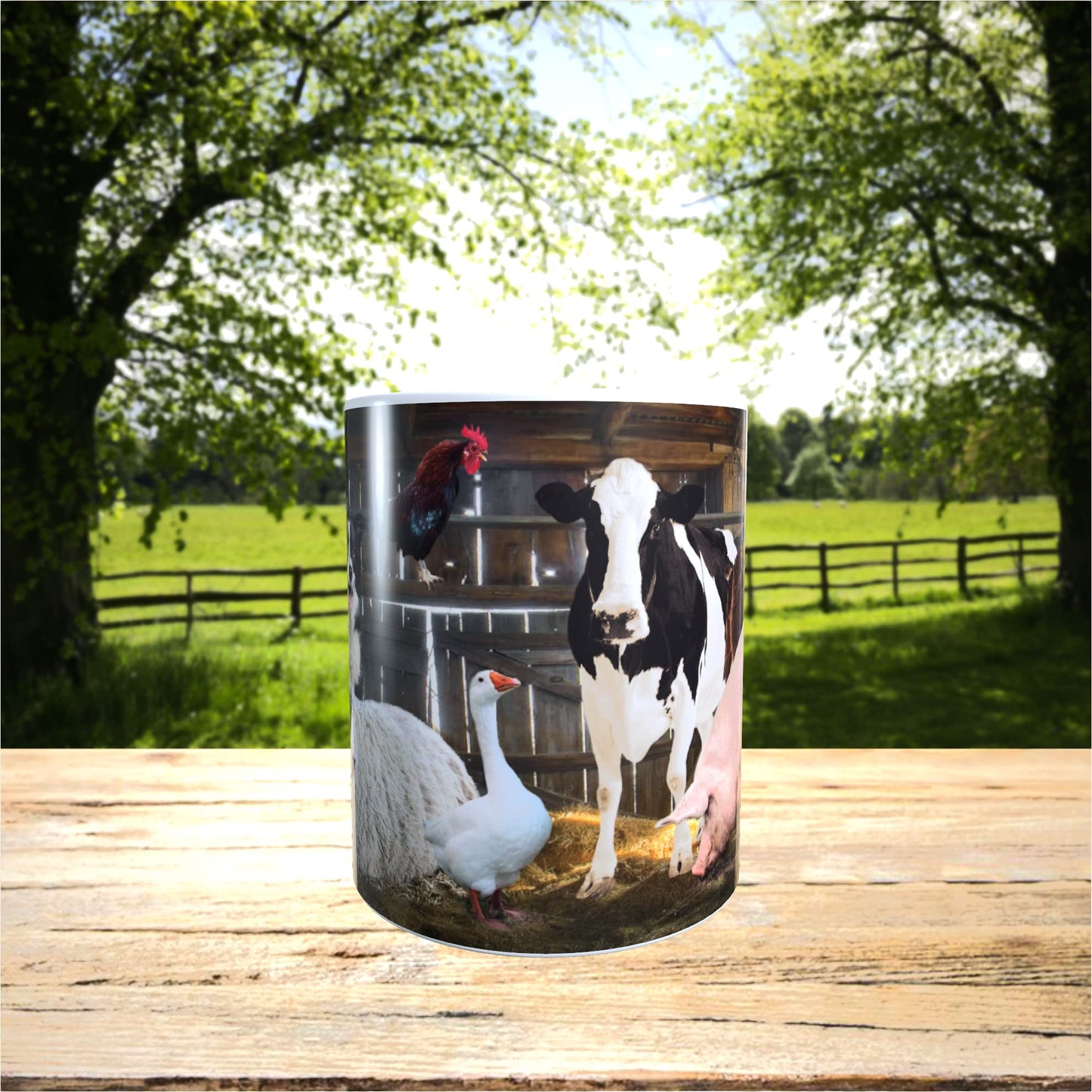 Farm Animals Barn Gathering Mug Gift