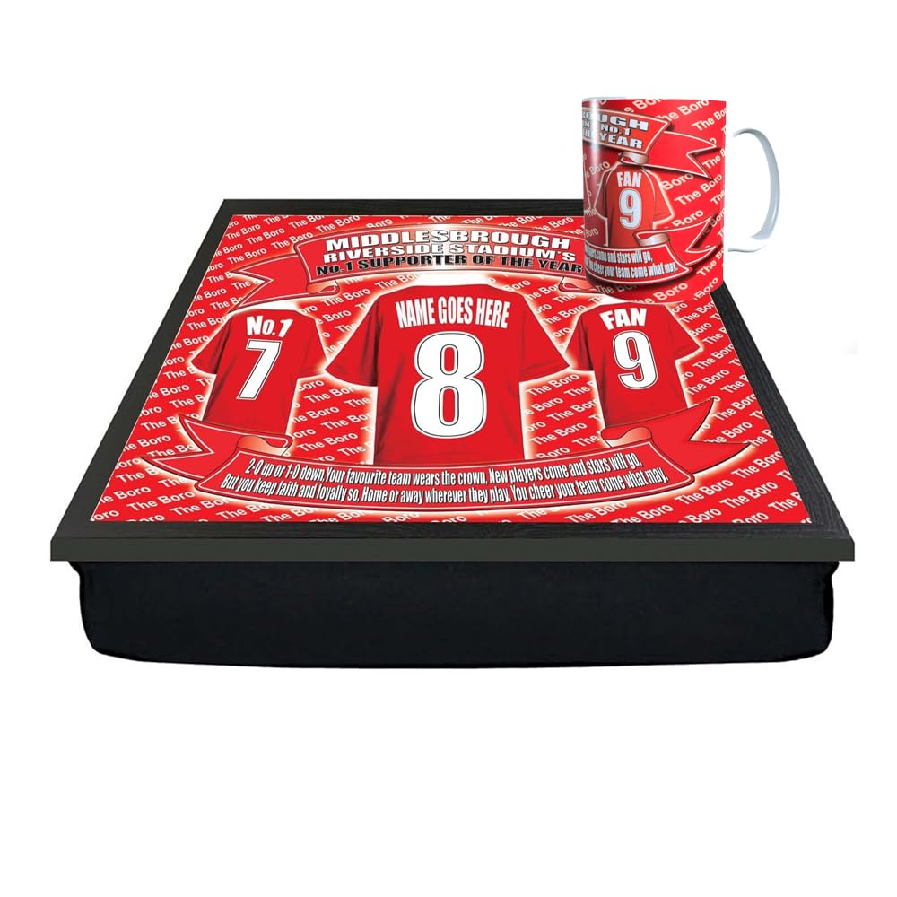 Middles(brough) Personalised Football Shirt Lap Tray And Mug Gift Set
