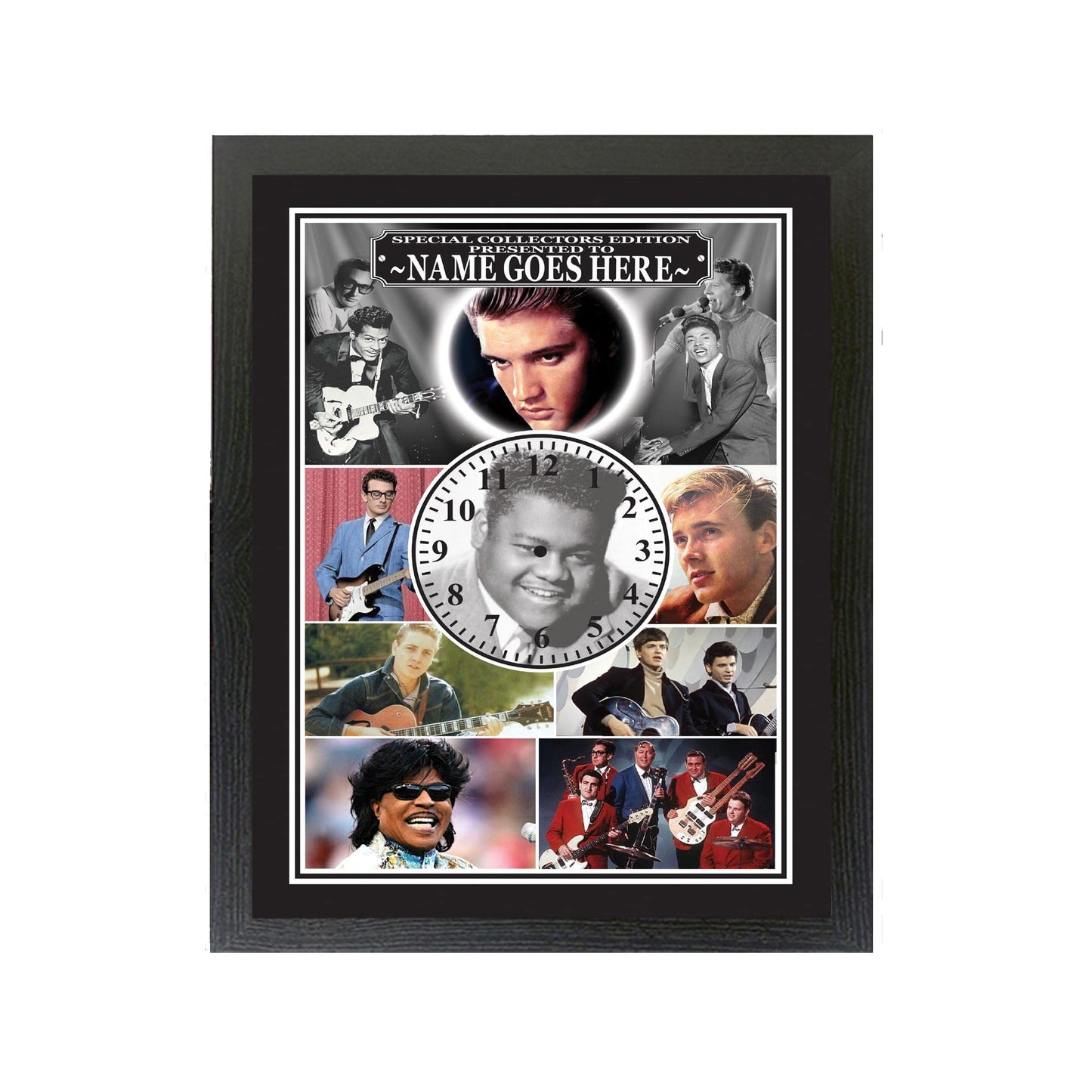 Rock n Roll Legends of the 50s & 60s Music Icon Personalised Wall Clock