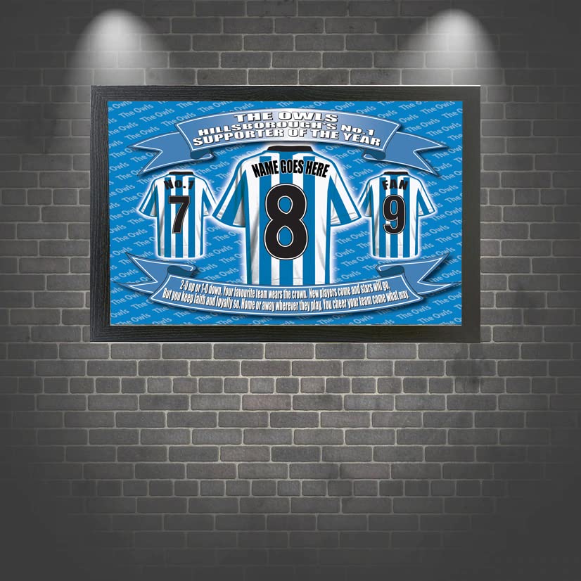 Sheff Wed Personalised Football Shirt Picture Gift