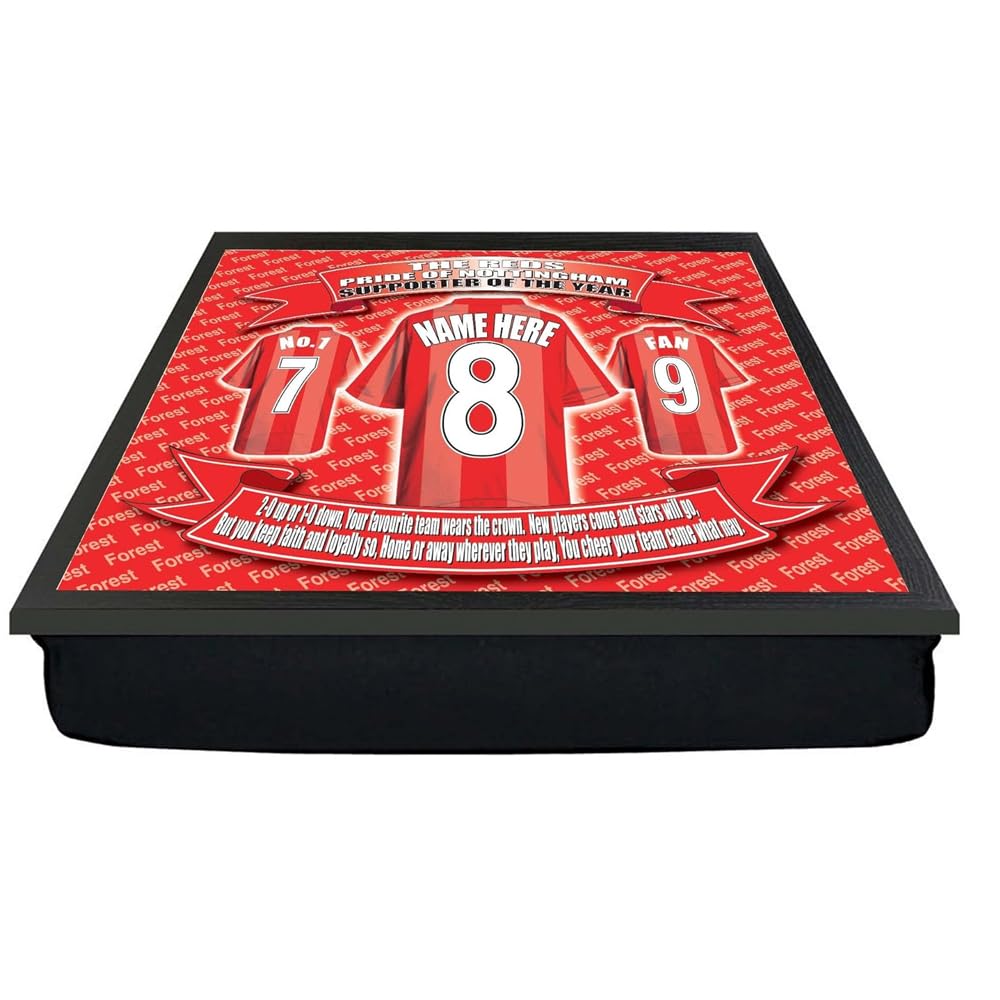 Notts Forest Personalised Football Club Shirt Lap Tray And Mug Gift Set