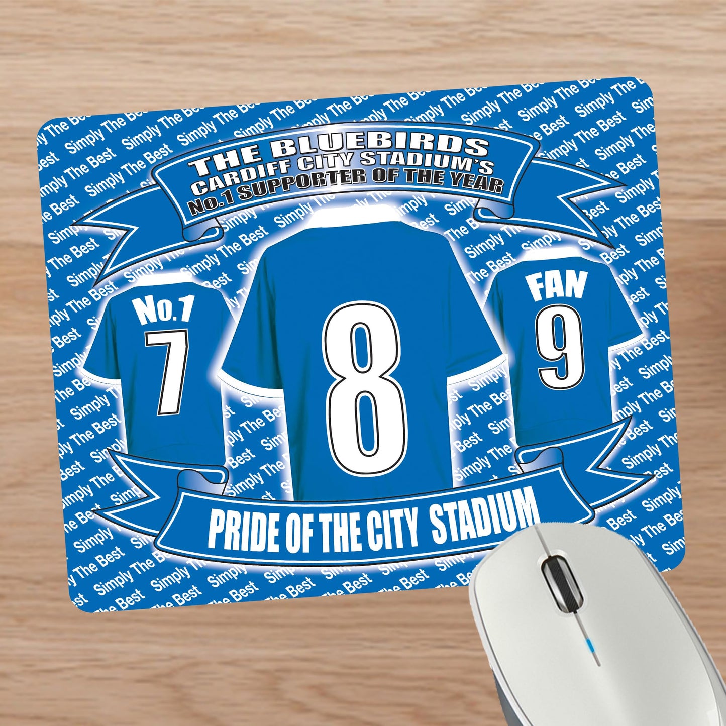 Cardiff Football Shirt Mouse Mat Gift