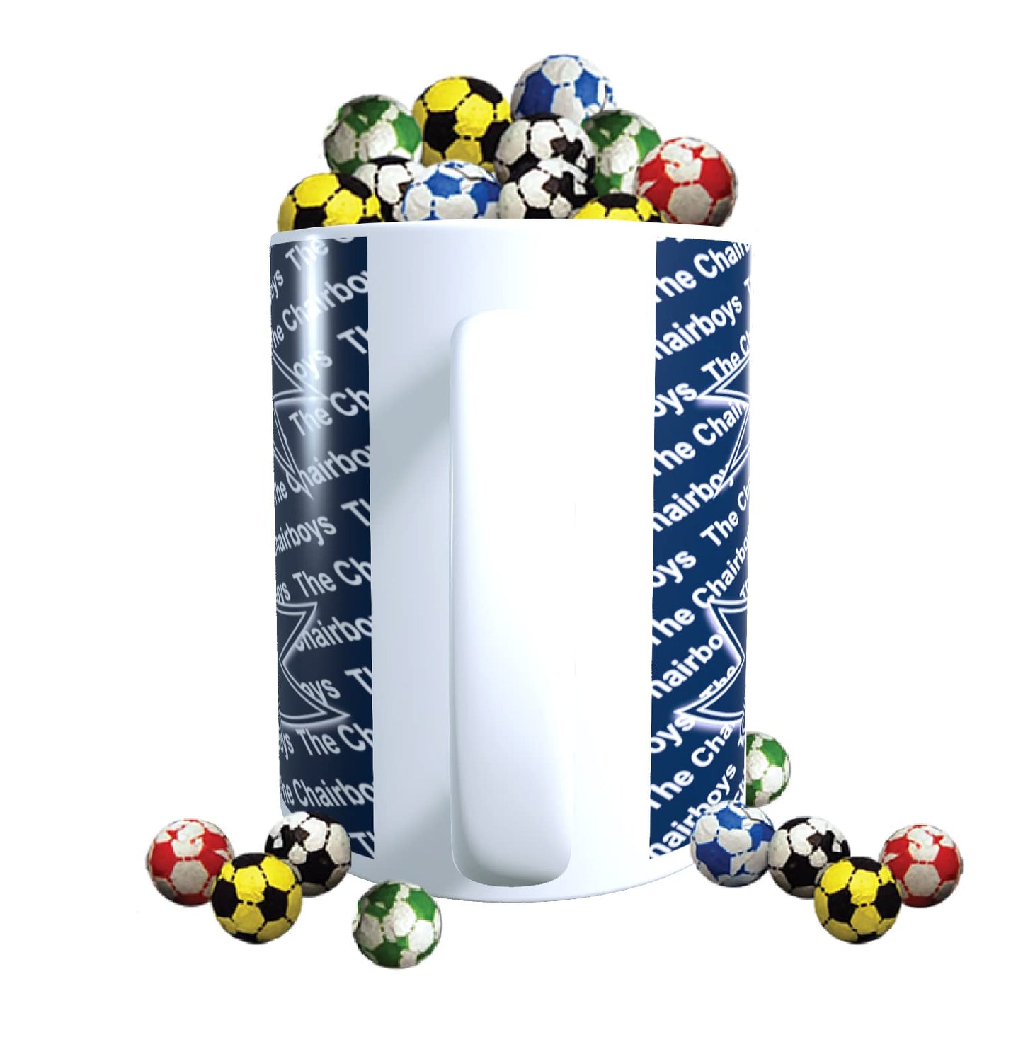 Wycombe Personalised Football Shirt Mug Gift with Chocolate Footballs