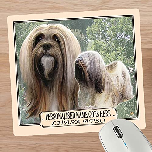 Lhasa Apso Personalised Dog Breed Mouse Mat Gift