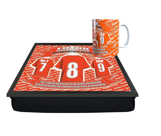 Luton Football Shirt Lap Tray And Mug Gift Set