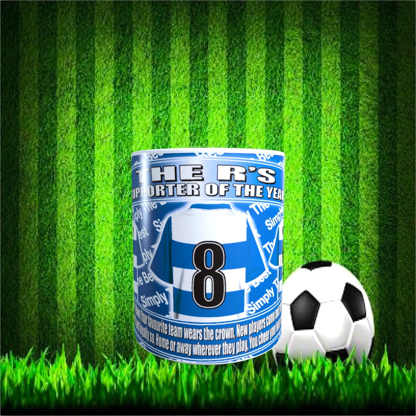 Queens PR Football Team Shirt Mug Gift with Chocolate Footballs