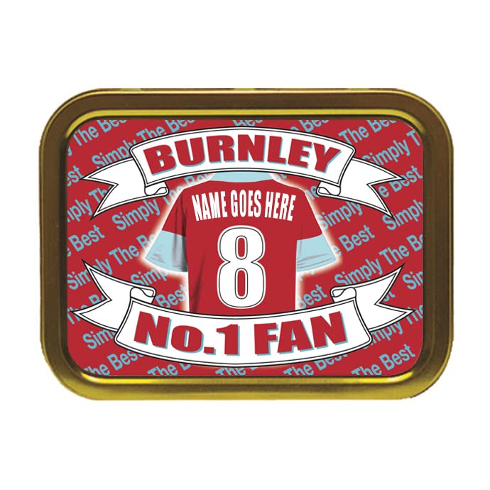Burnley Football Shirt Personalised Tobacco Storage Tin & Products