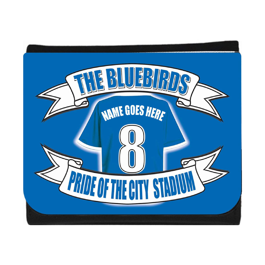 Cardiff Football Shirt Team Personalised Money Gift Club Trifold Wallet