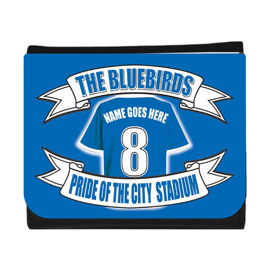 Cardiff Football Shirt Team Personalised Money Gift Club Trifold Wallet