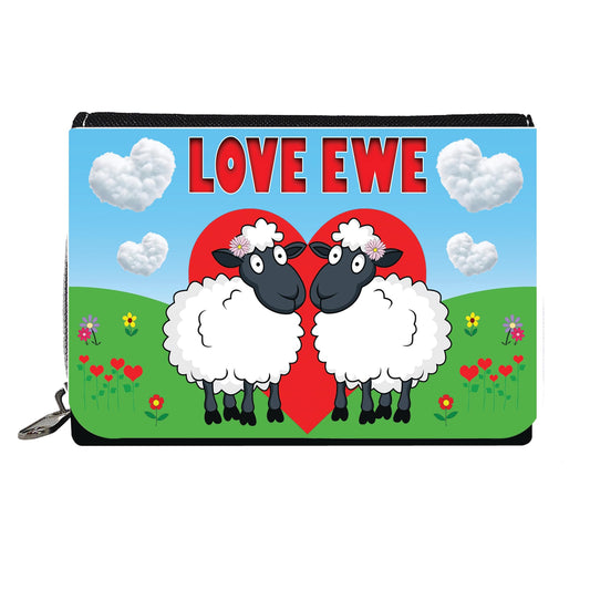 Love Ewe Two Female Cute Sheep Purse