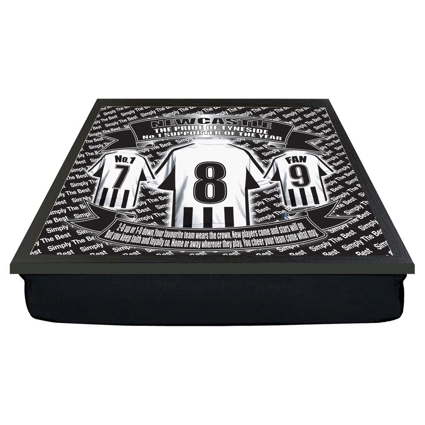 Newcastle Football Shirt Lap Tray - Sports Fan Gift, Portable Serving Tray, Home Decor
