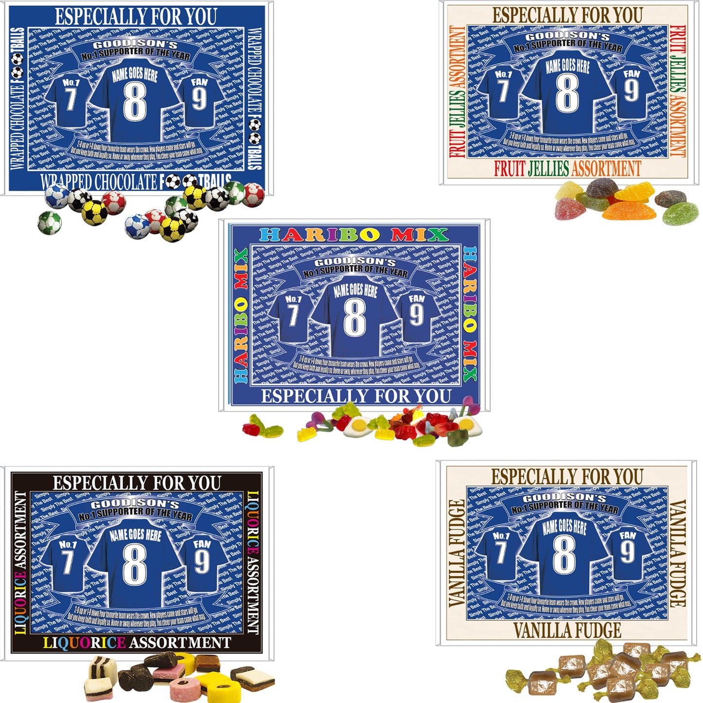 The People's Club Football Shirt Personalised Gift Boxed Sweets