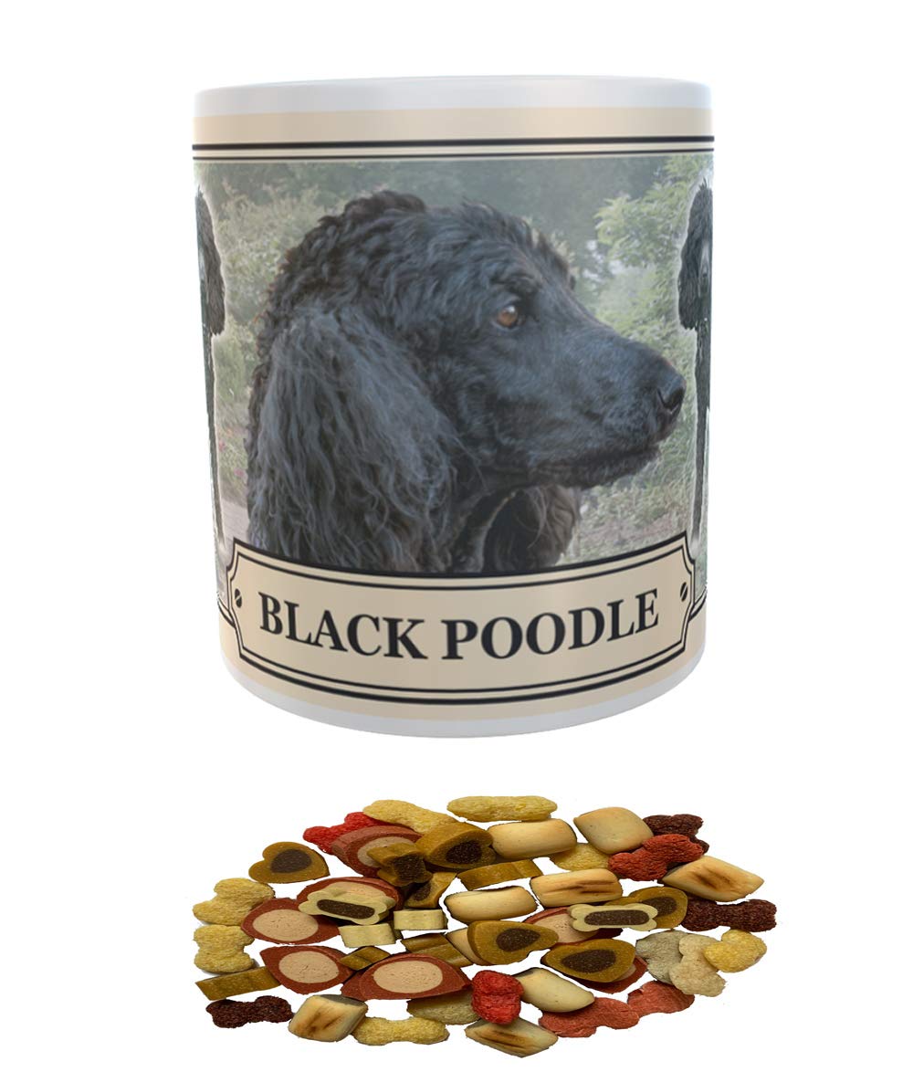 Black Poodle Dog Breed Gift Mug with Treats
