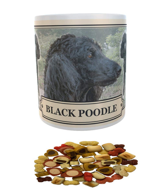 Black Poodle Dog Breed Gift Mug with Treats