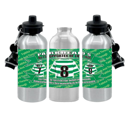 Celtic Football Shirt Silver Aluminium Two Lid Unisex Water Bottle Gift
