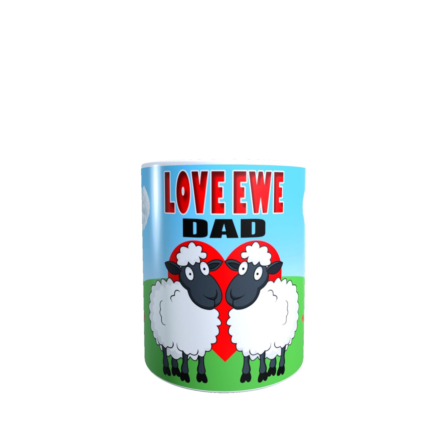 Love Ewe Dad Cute Sheep Ceramic Mug Gift